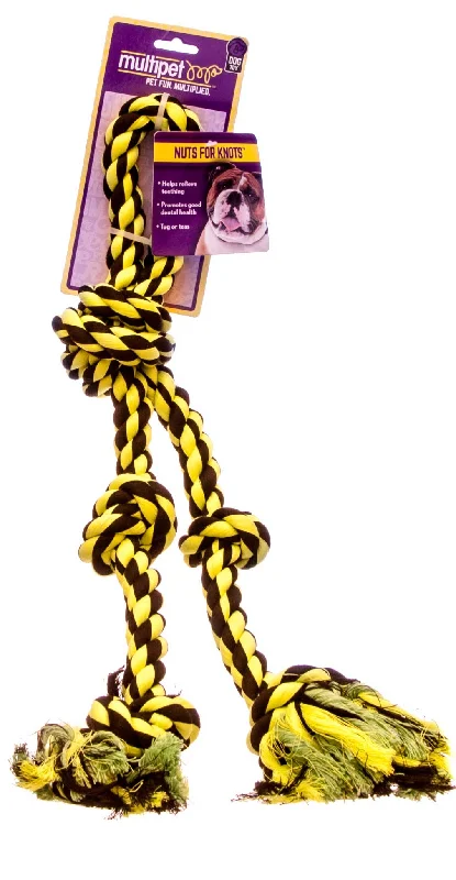  -Non-toxic pet toy recommendationsNuts for Knots Rope Tug with 2 Danglers