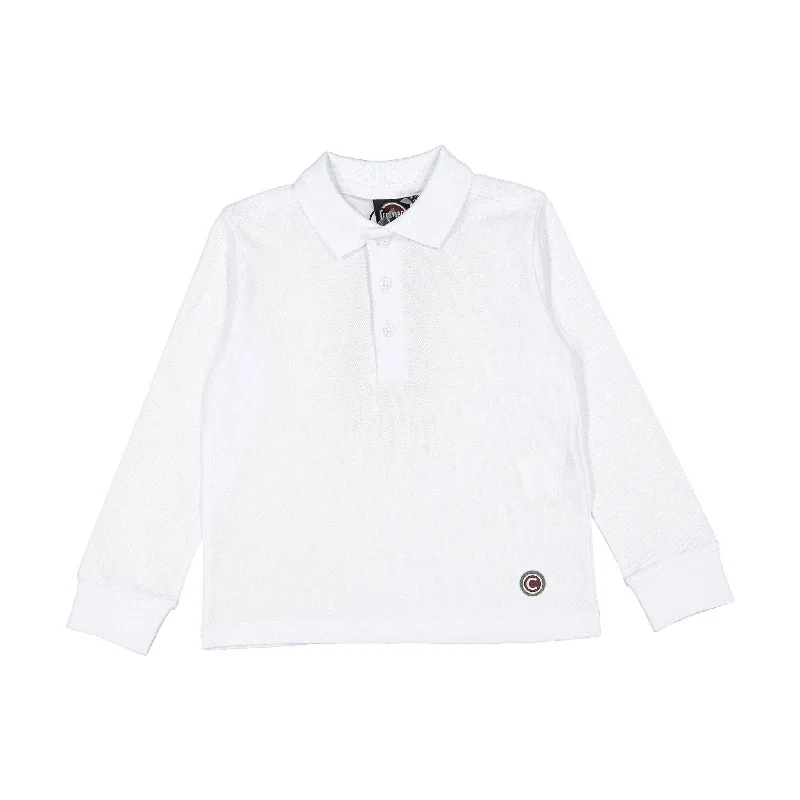 ---Colmar White Long Sleeve Polo