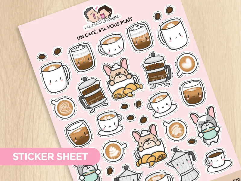 - ​​Christmas pet Christmas clothingSticker Sheet - Un Cafe S'il Vous Plaît