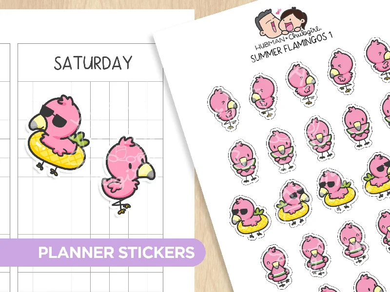 - Pet monitor with cameraSummer Flamingos 1 Planner Stickers