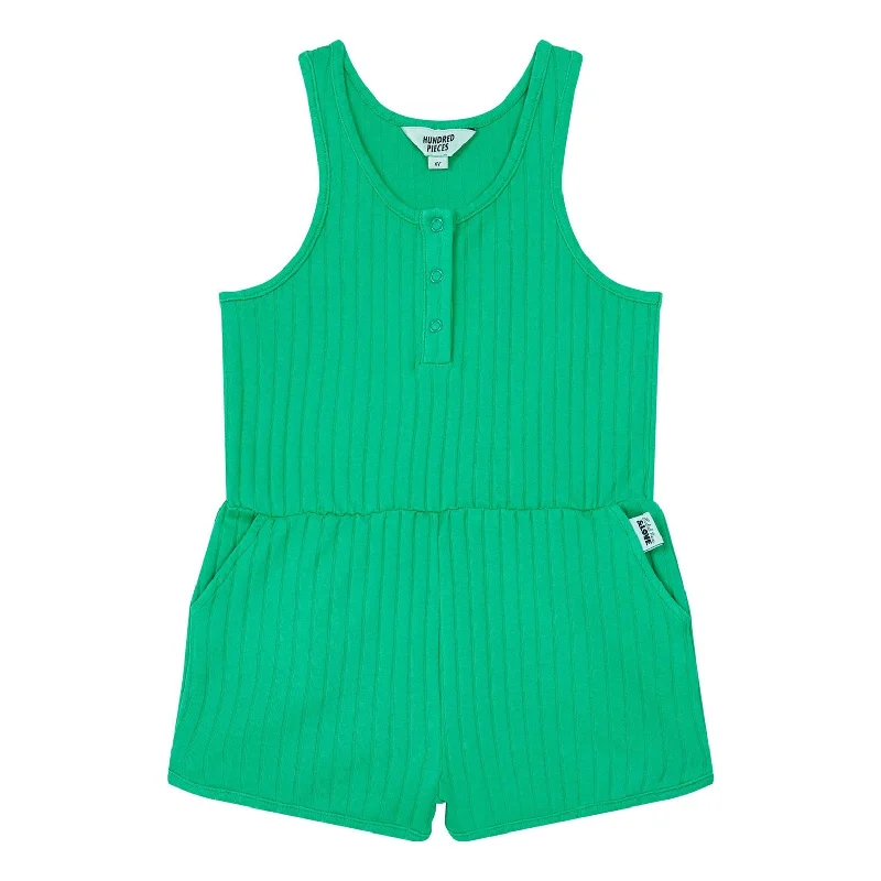 - Winter warm clothes for short-haired dogsHundred Pieces Green Ribbed Playsuit