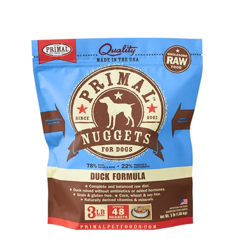 - Natural latex pet mattressPrimal Nuggets Raw Frozen Canine Duck Formula