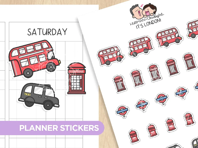 - Summer pet ice matIt's London Planner Stickers