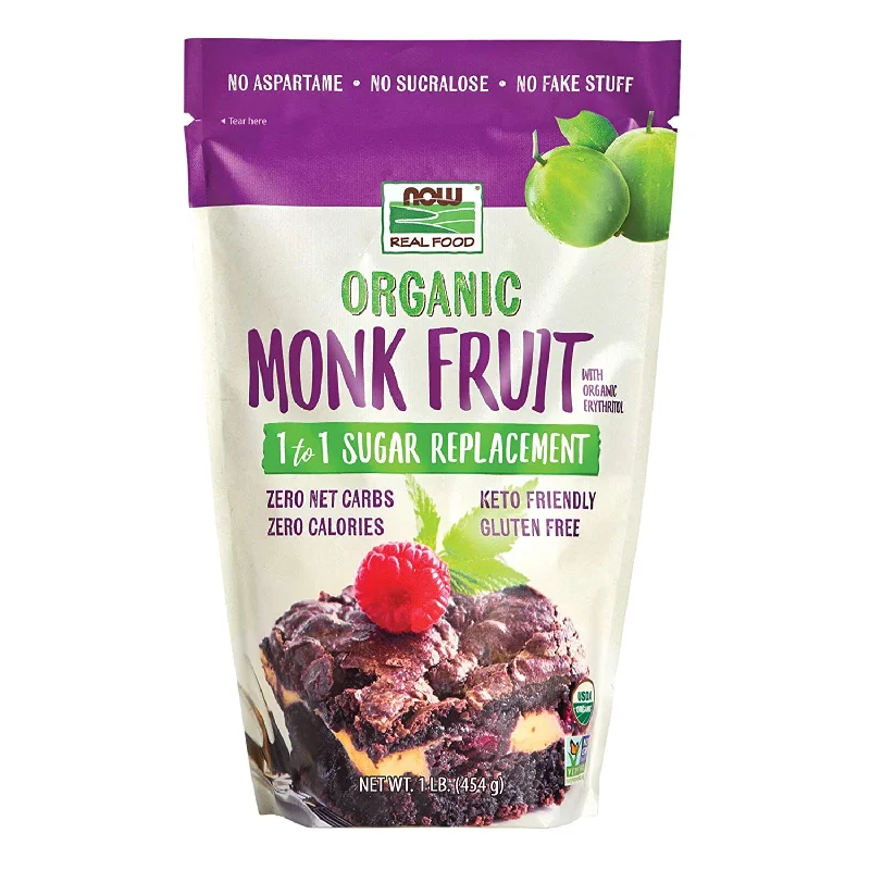 - Foldable and portable cat bagNow Real Food Organic Monk Fruit with Organic Erythritol Powder 1 Lb - Pack of 6