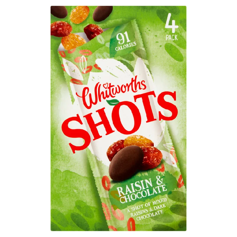 - Pet fence foldable indoorWhitworths Shots Raisin & Chocolate 4 x 25g