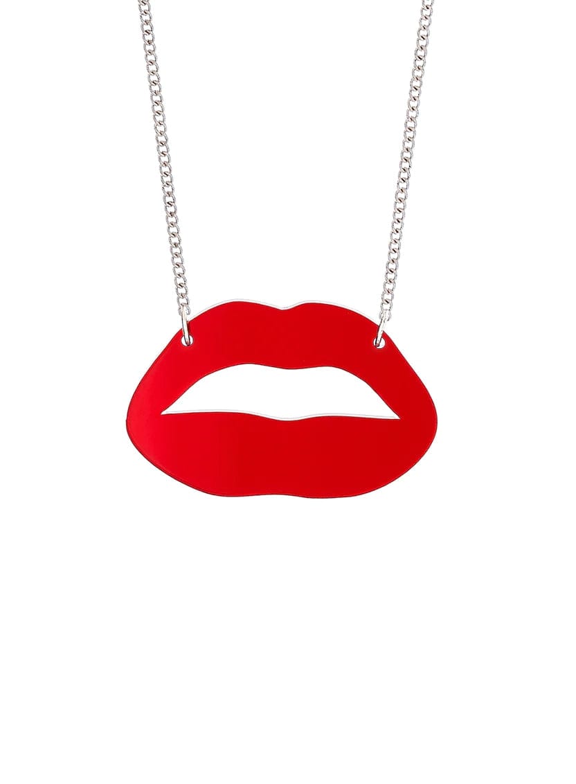 - Pet monitor with cameraLipstick Kiss Necklace - Mirror Red