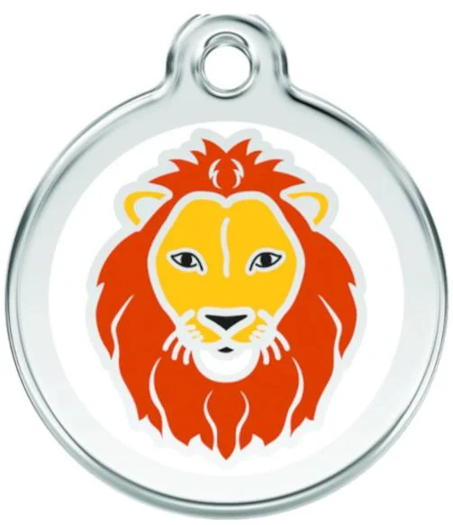 ---Red Dingo Enamel Dog & Cat ID Tags Lion