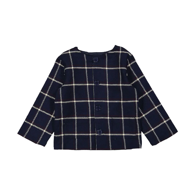 - ​​Pet toys under    yuanPernille Navy Plaid Jacket