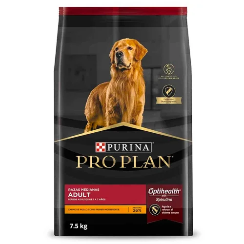 ---PRO PLAN ADULTO RAZA MEDIANA OPTIHEALTH 7.5KG (16.5LB)