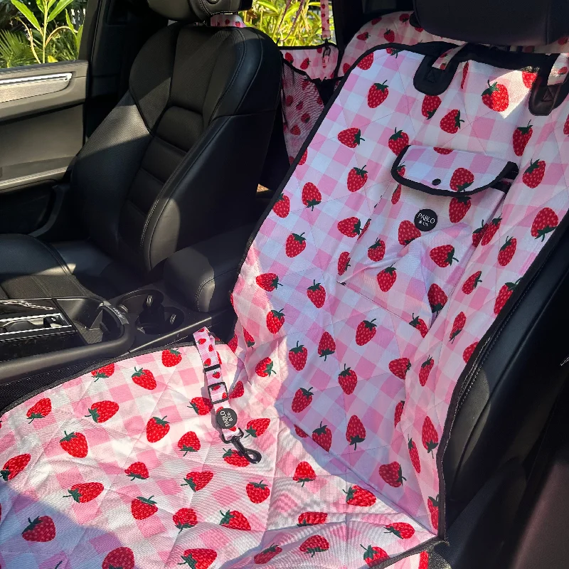  -Splash-proof food bowl AND Anti-choking slow food bowlStrawberry Fields: Deluxe Single Car Seat Cover