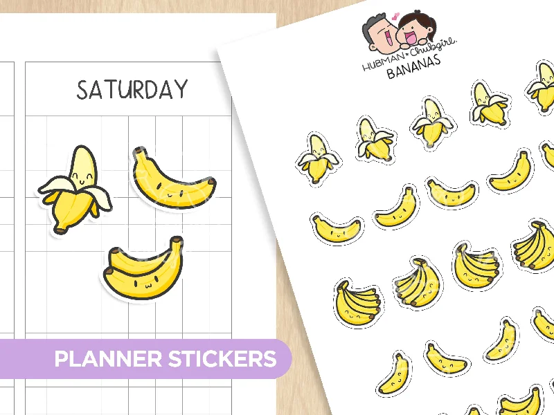 - Hamster silent running wheel to prevent chewingBananas Planner Stickers