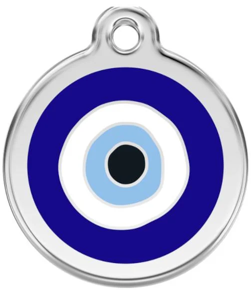 - ​​Christmas pet Christmas clothingRed Dingo Enamel Dog & Cat ID Tags Evil Eye Dark Blue