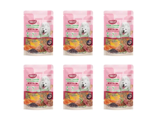 - Organic cotton dog bibsMOOCHIE HOMECOOK BEEF SALMON & RICE BERRY RECIPE 255ggX6 POUCHS