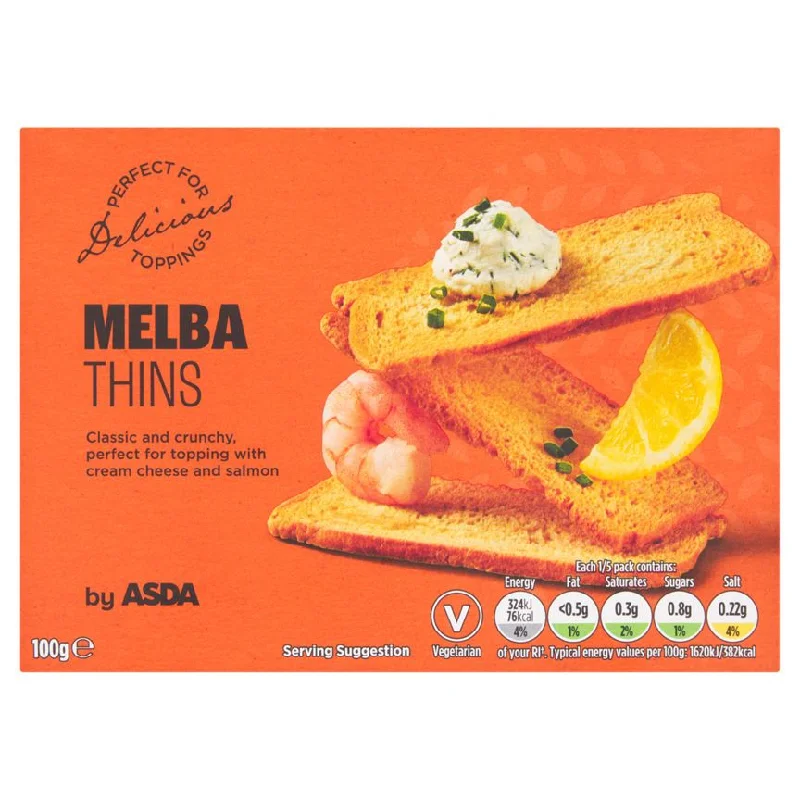 - Foldable and portable cat bagASDA Melba Thins 100g