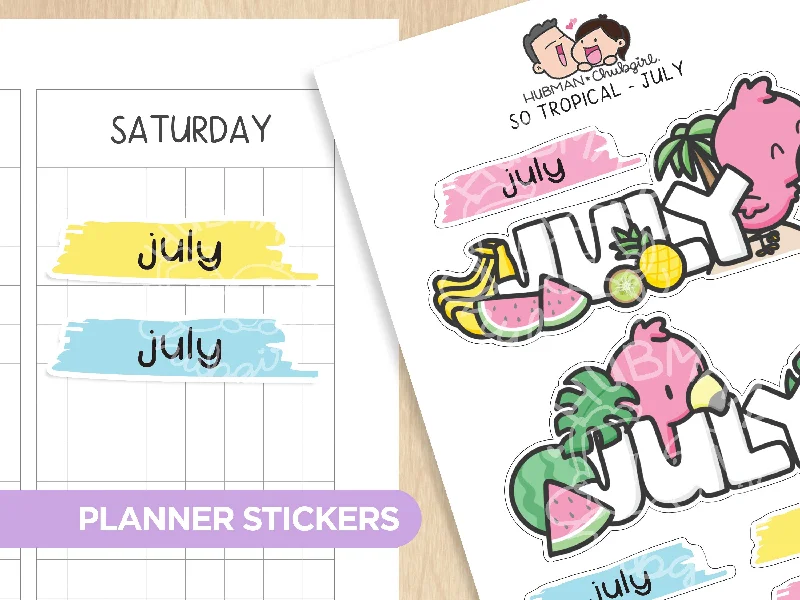 - Dog anti-slip matSo Tropical - July Planner Stickers