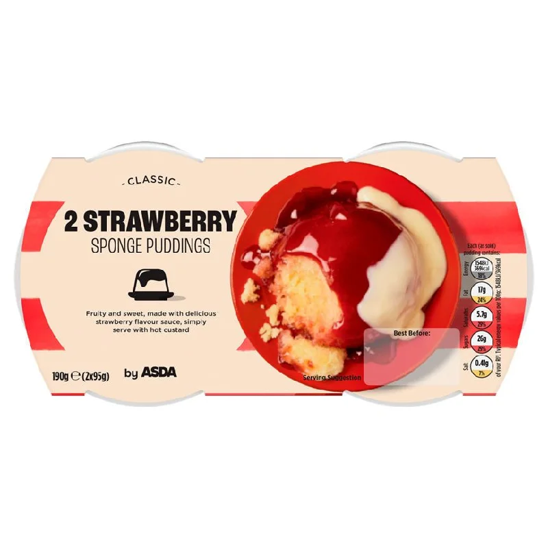 - Winter dog thick down jacketASDA Strawberry Sponge Puddings 2x95g (190g)