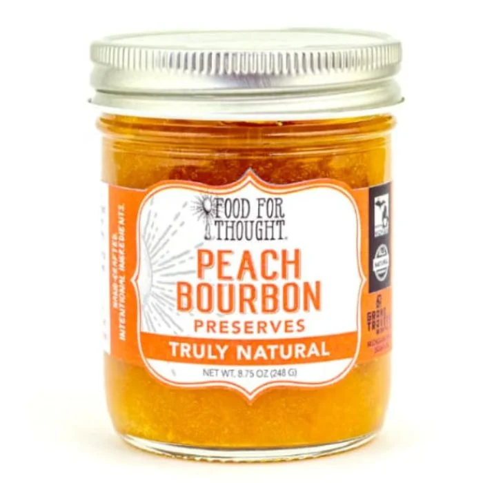 ---Food For Thought - Preserves Peach Bourbon 8.75 Oz - Pack Of 6