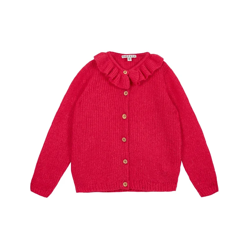  -Anti-scratch scratching board AND cat bed in oneEmile et Ida Fushia Ruffled Collar Cardigan