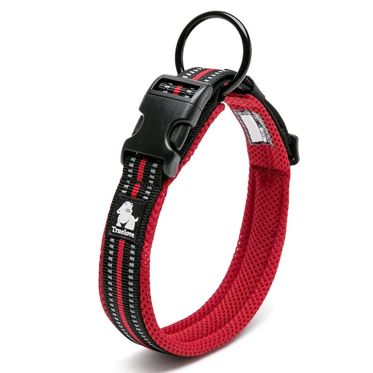 - Durable nylon dog leash wholesaleTruelove Dog Puppy Collars Airmesh Reflective Red 8 Sizes