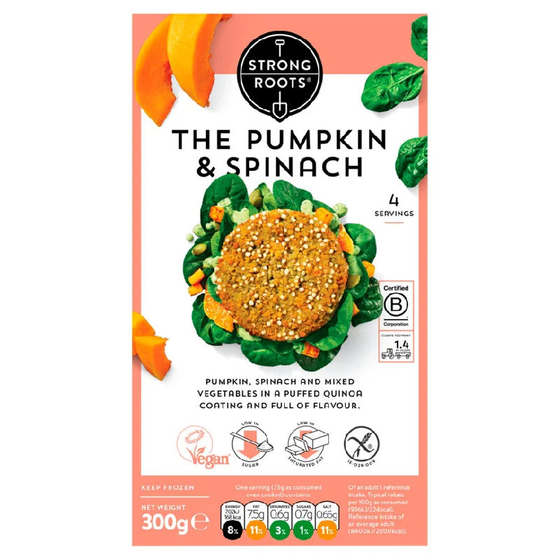 - Natural latex pet mattressStrong Roots The Pumpkin & Spinach Burger 300g