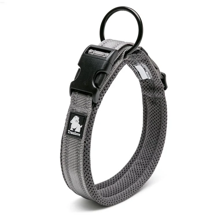 - Summer pet ice matTruelove Dog Puppy Collars Airmesh Reflective Grey 8 Sizes