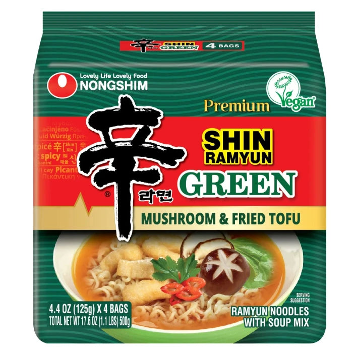  -Splash-proof food bowl AND Anti-choking slow food bowlNong Shim Noodle Green Ramyun 17.6 OZ - Pack of 4