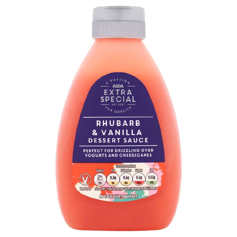 - Degradable pet feces bagASDA Extra Special Rhubarb & Vanilla Dessert Sauce