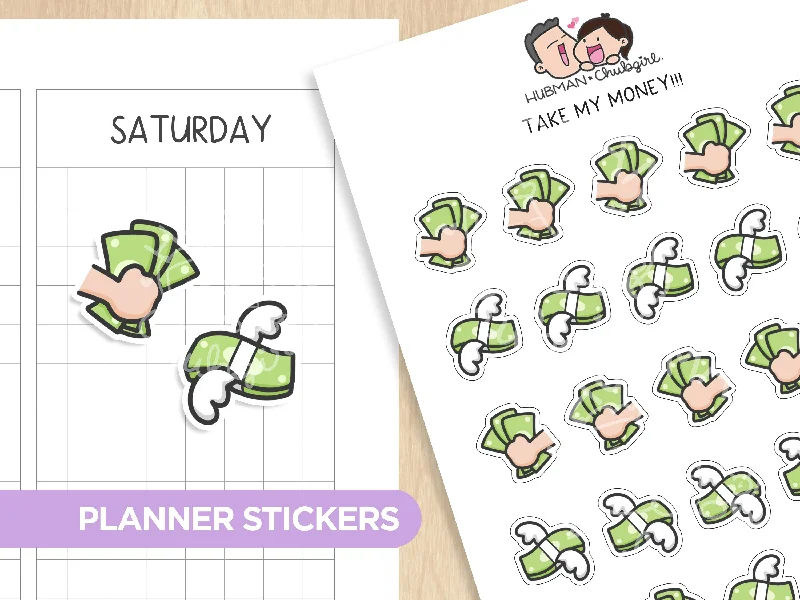 - Parrot climbing and standing wooden frameTake My Money!!!  Planner Stickers