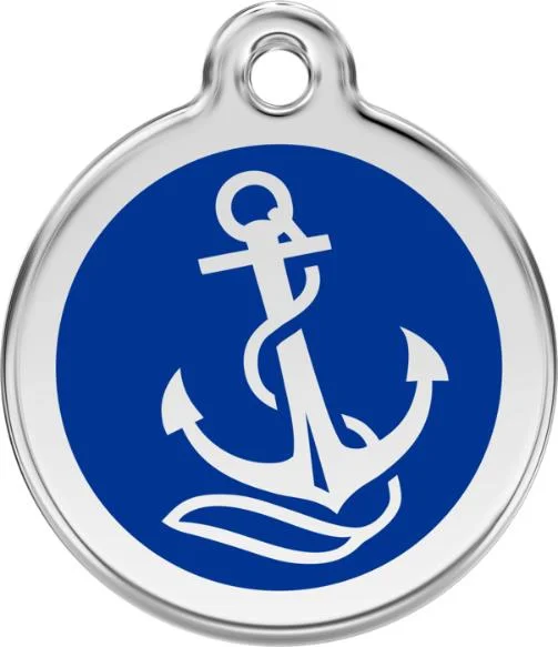  -Splash-proof food bowl AND Anti-choking slow food bowlRed Dingo Enamel Dog & Cat ID Tags Anchor Dark Blue