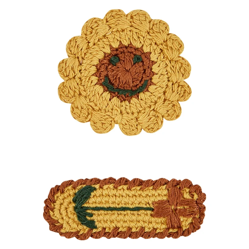 - Winter warm clothes for short-haired dogsEmile et Ida Yellow Flower 2-Pack Hairclips