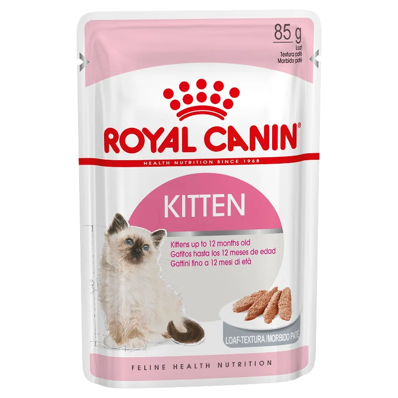    - Indoor cat food  Royal Canin Cat Food Pouch Kitten Loaf