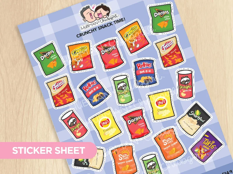 - Pet fence foldable indoorSticker Sheet - Crunchy Snack Time!