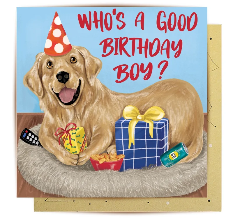 - Air box TSA certified check-inWho's a good boy: Greeting Card