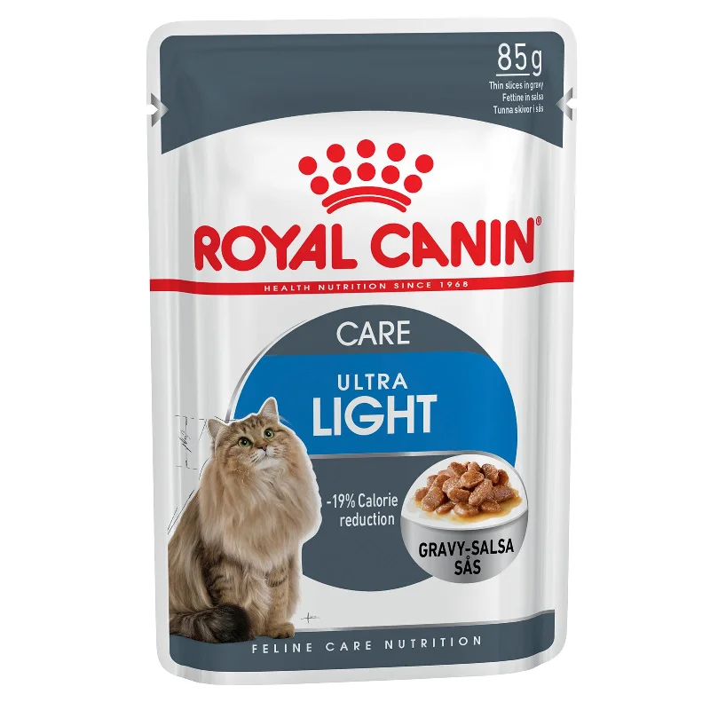    - Cat food for dental health  Royal Canin Cat Food Pouch Adult Light Weight in Gravy