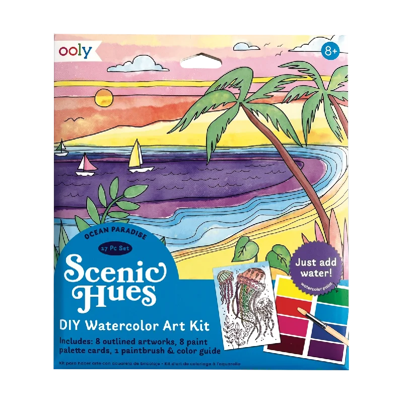 - Pet tear stain cleaning wipesScenic Hues DIY Watercolor Art Kit - Ocean Paradise