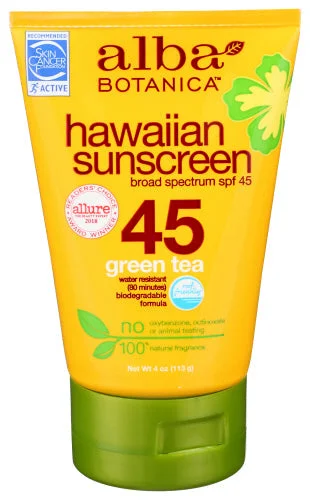 - Organic cotton dog bibsAlba Botanica - Hawaiian Green Tea Sunscreen SPF 45, 3 Oz - Pack of 1