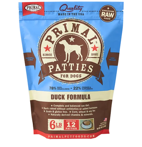 - ​​Christmas pet Christmas clothingPrimal Patties Raw Frozen Canine Duck Formula