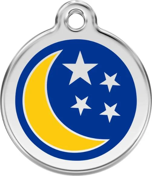 - Postoperative pet anti-licking Elizabethan collarRed Dingo Enamel Dog & Cat ID Tags Moon & Stars