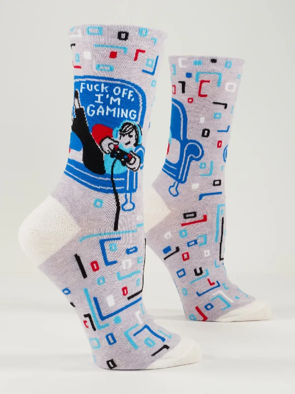 - Remote interactive pet feederFuck Off, I'm Gaming W-Crew Socks