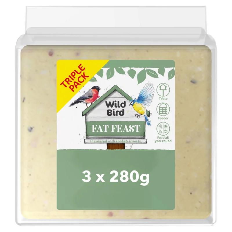 - Organic cotton dog bibsWild Bird Fat Feast Triple Pack 3 x 280g