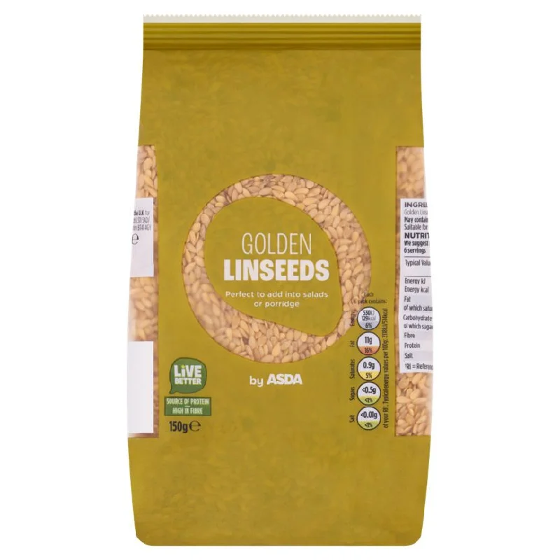 - Air box TSA certified check-inASDA Golden Linseeds 150g