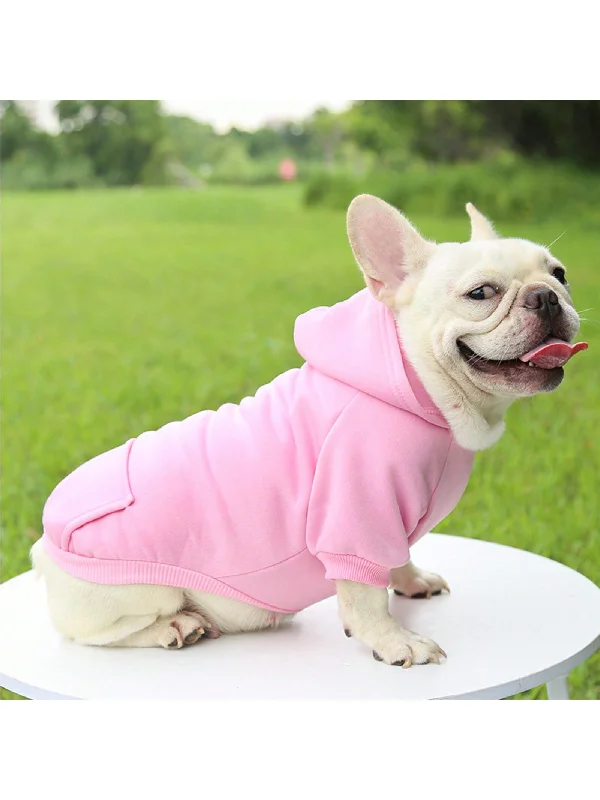 - Organic cotton dog bibs1 Pieces Winter Hoodie Sweatshirts with Pockets Warm Clothes for Small Dogs Chihuahua Coat Clothing Puppy Cat Custume Small medium-sized dog zipper pocket hoodie