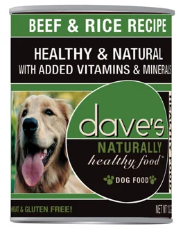 - Air box TSA certified check-inDave’s Naturally Healthy™ Beef and Rice Canned Dog Food