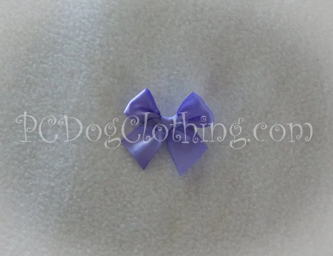 Pet easy-to-wear and take-off design clothesMedium Purple Satin Hair Bow