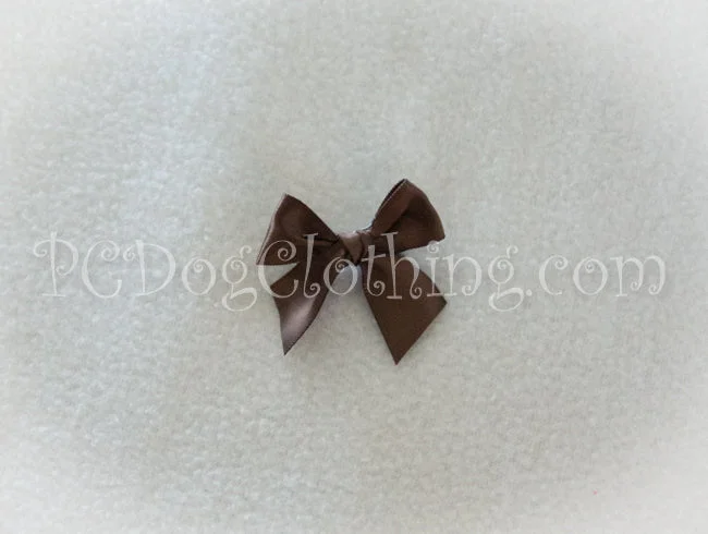 Small dog clothesBrown Satin Hair Bow