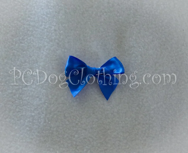 Non-toxic pet clothesBright Blue Satin Hair Bow