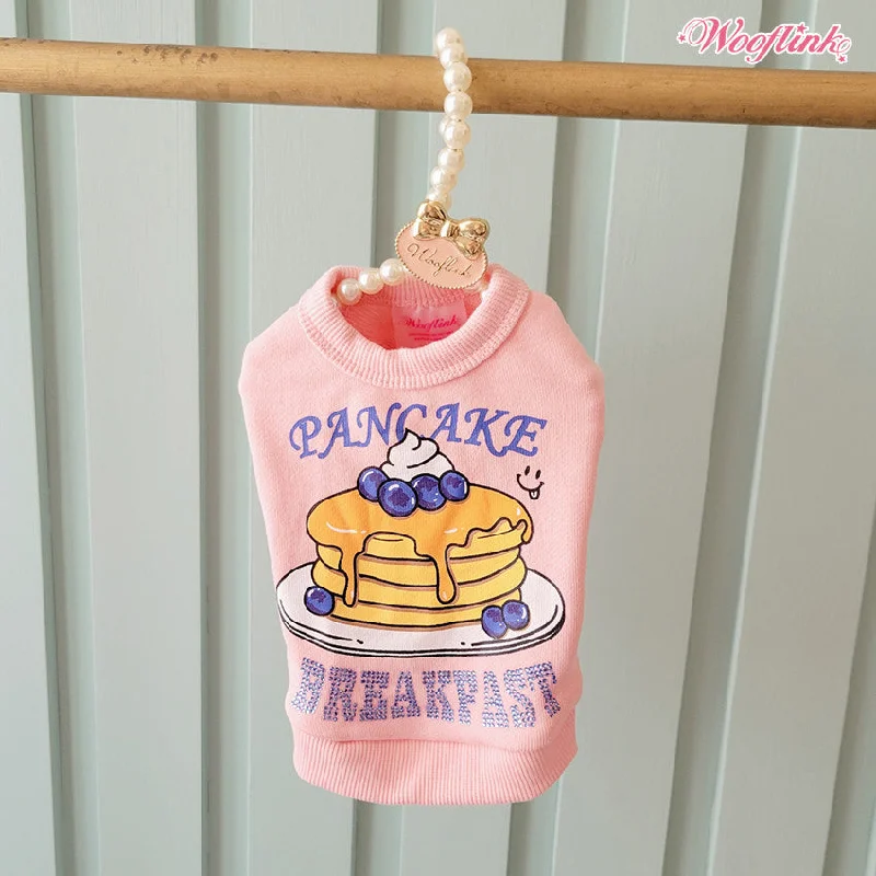 Pet sun protection clothesWooflink Pancake Breakfastt Sweatshirt in Pink