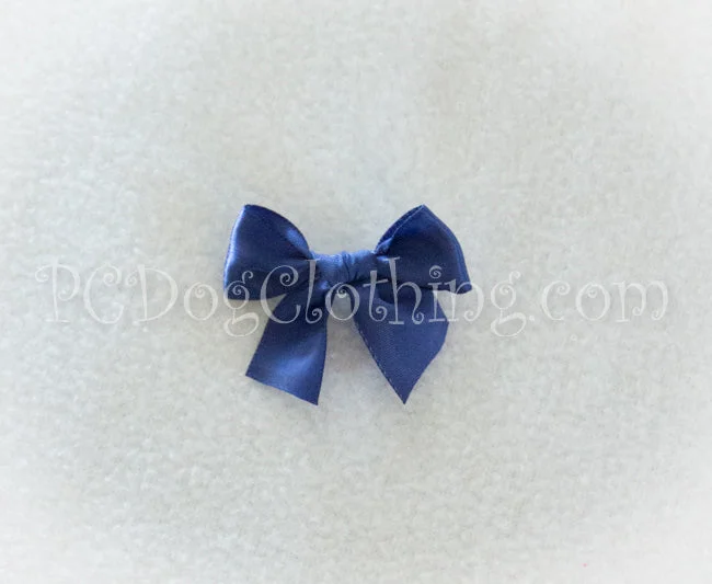 Pet Halloween clothesNavy Blue Satin Hair Bow