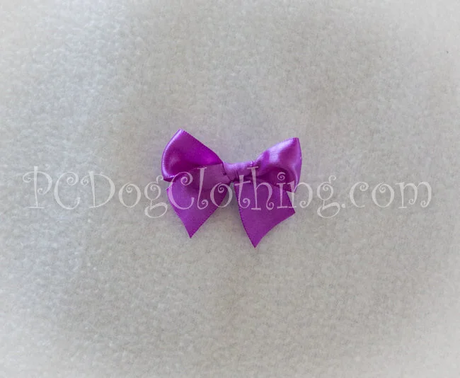 Pet ClothesBright Purple Satin Hair Bow