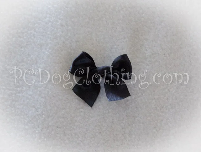 Winter warm clothes for catsBlack Satin Hair Bow